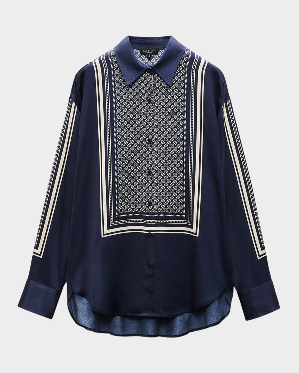 Jessica Printed Long-Sleeve Shirt